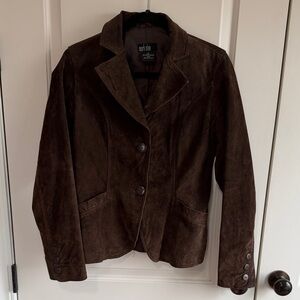 Chocolate Brown Suede Women's Jacket